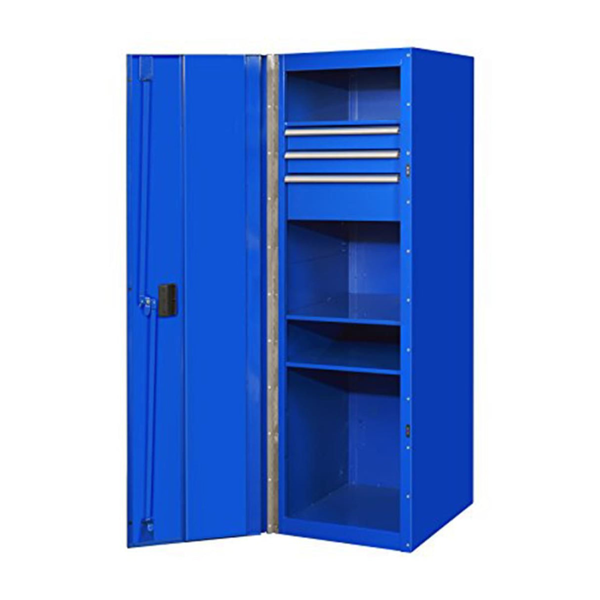Extreme Tools RX Series 19in 3-Drawer/3-Shelf Side Locker, Blue