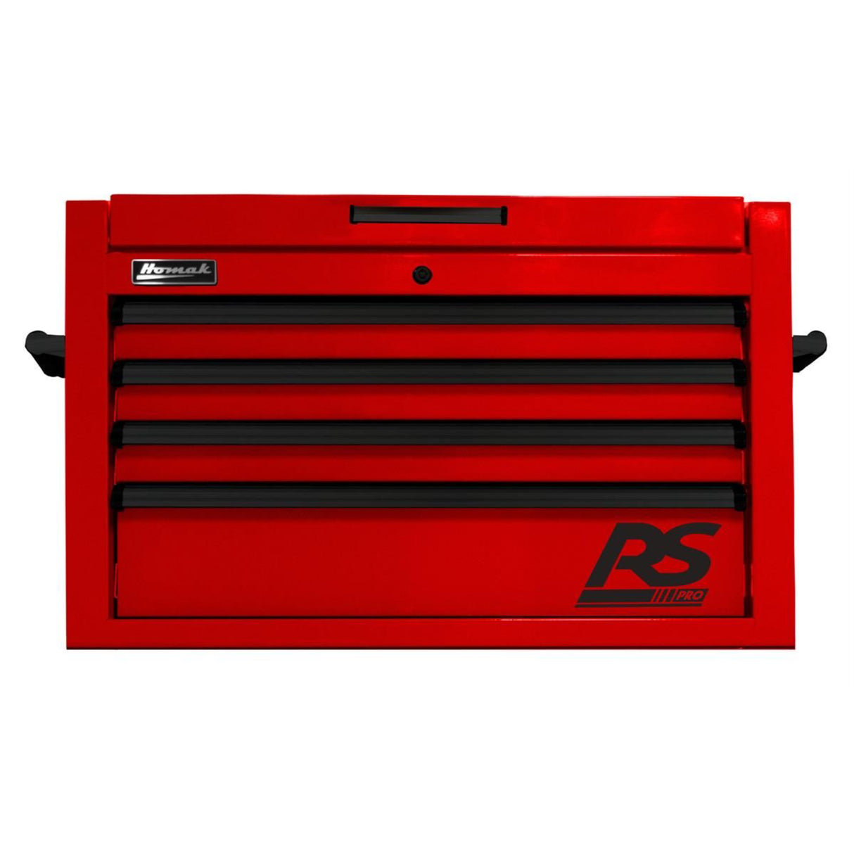 Homak 36" RS Pro 4-Drawer Top Chest — 24" Depth, 100 lb Slides, 3-Outlet Top Till