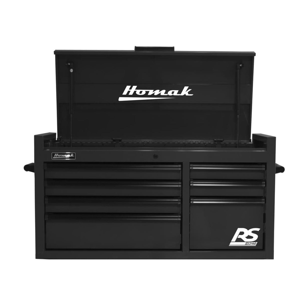 Homak 41" RS Pro 7-Drawer Top Chest — 24" Depth, 100 lb Slides, 3-Outlet Top Till
