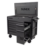 SUNEX Juic'd BOX 50" 7-Drawer Powered Tool Cart, 700 lb Capacity