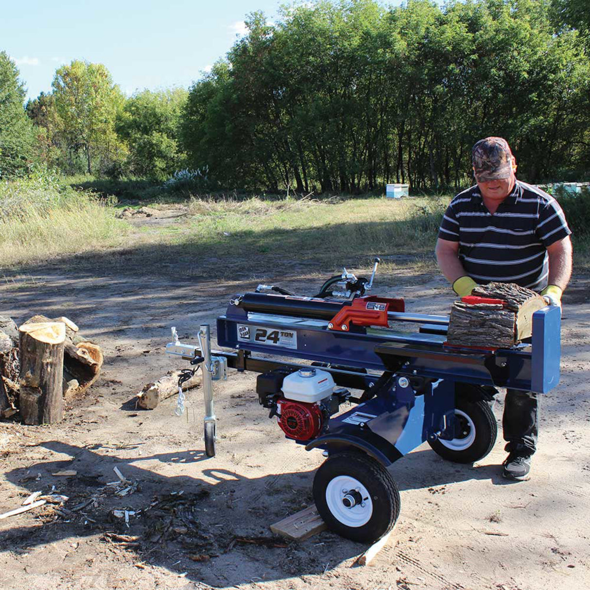 Iron & Oak BHVH2418GX 24-Ton Vertical Horizontal Log Splitter