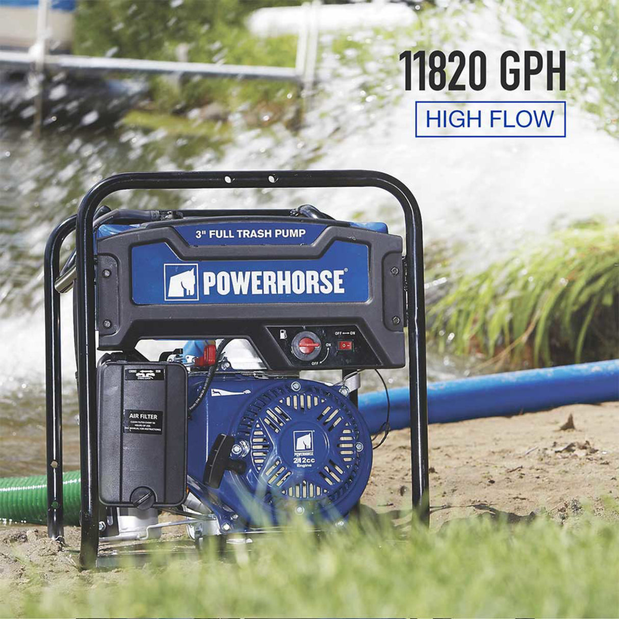 Powerhorse 750127 Trash Pump Extended Run 3 In. 197 GPM