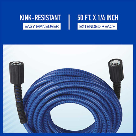 Powerhorse 42662 Nonmarking Pressure Washer Hose 3100 PSI 50-Ft. X 1/4-In.