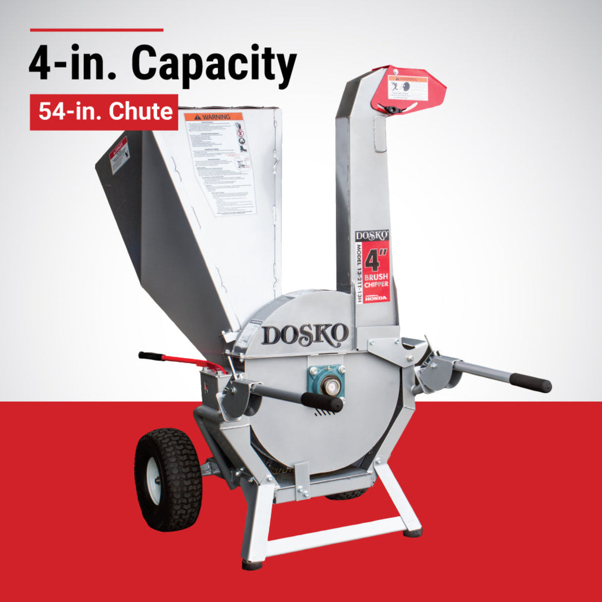 Dosko 13-21T-13H 4" Brush Chipper Honda GX390