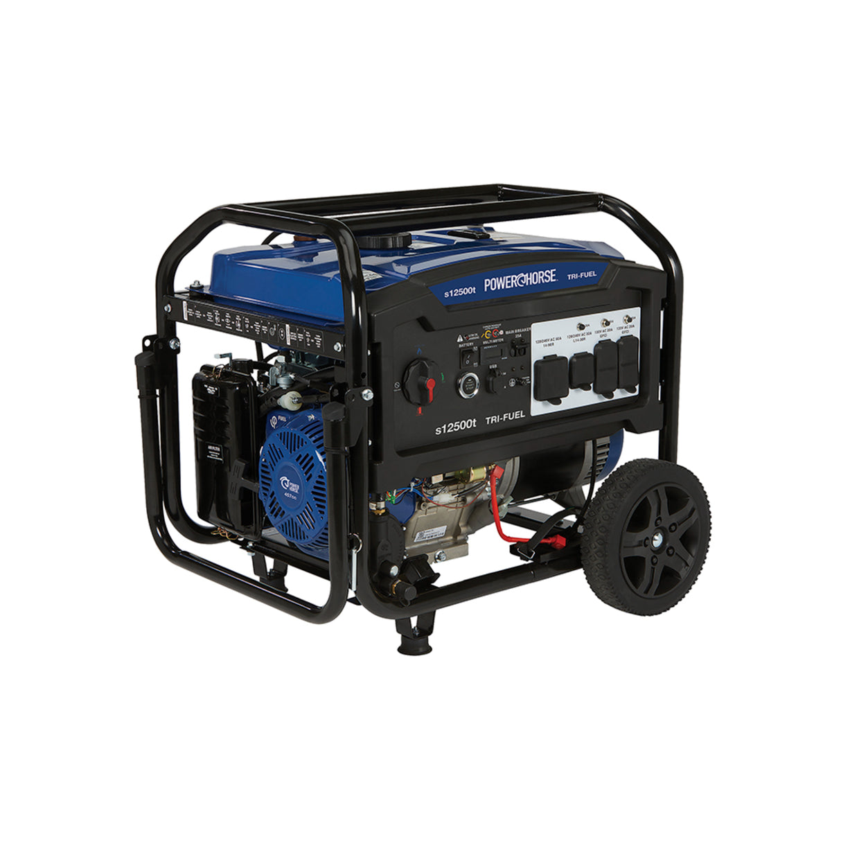 Powerhorse 6075695 Generator Tri Fuel 12,500 Surge Watt Electric Start