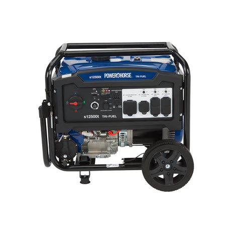 Powerhorse 6075695 Generator Tri Fuel 12,500 Surge Watt Electric Start