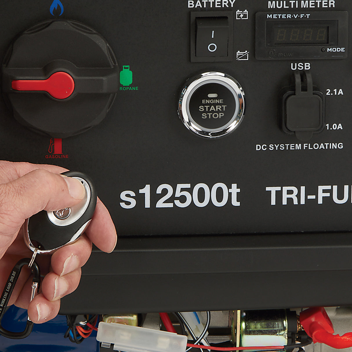 Powerhorse 6075695 Generator Tri Fuel 12,500 Surge Watt Electric Start
