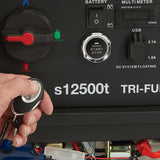Powerhorse 6075695 Generator Tri Fuel 12,500 Surge Watt Electric Start