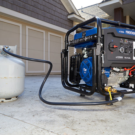 Powerhorse 6075695 Generator Tri Fuel 12,500 Surge Watt Electric Start