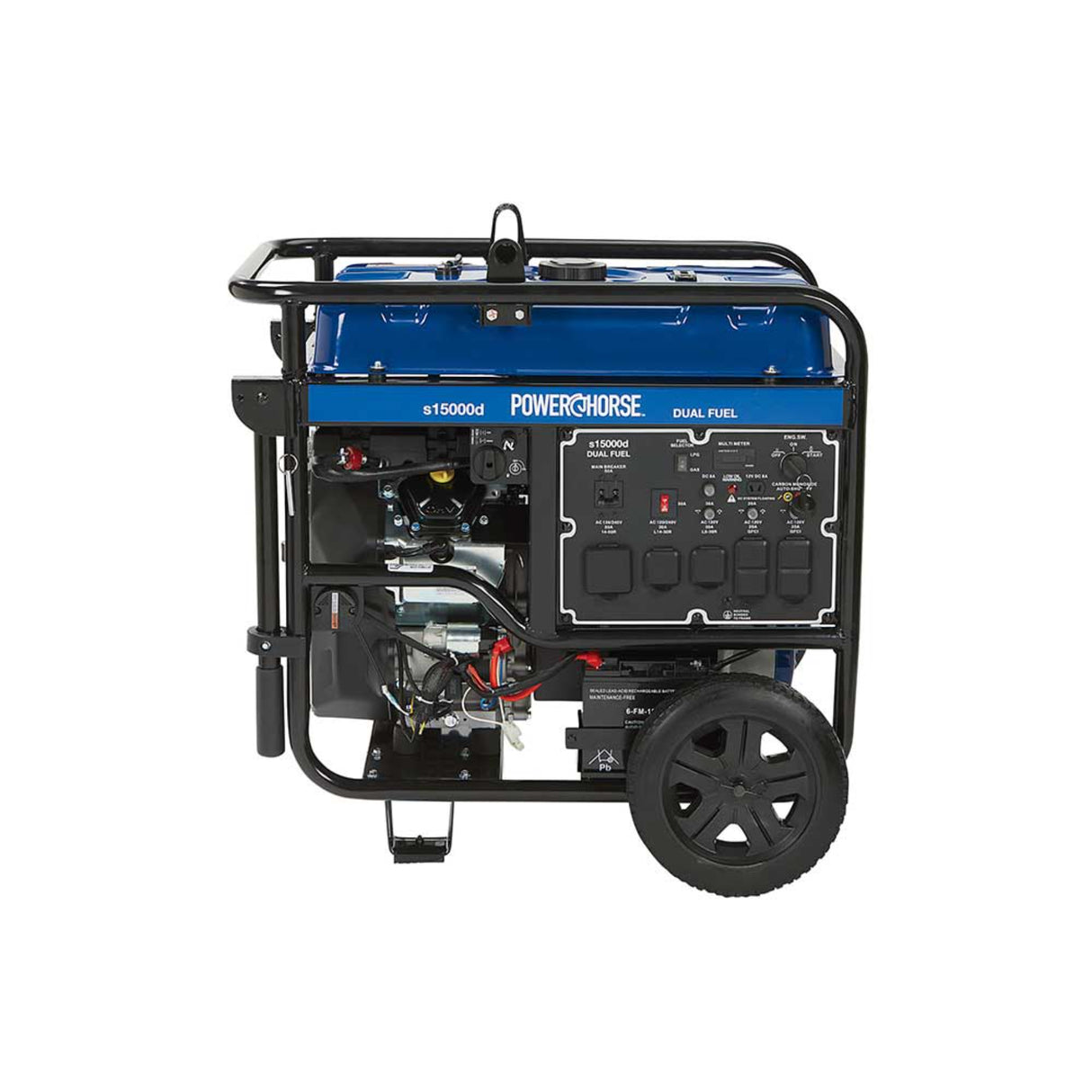 Powerhorse 6075687 Generator Dual Fuel 15,000 Surge Watt Electric Start