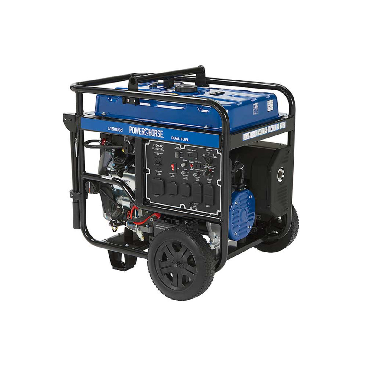 Powerhorse 6075687 Generator Dual Fuel 15,000 Surge Watt Electric Start