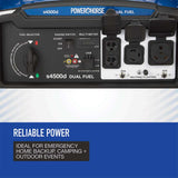 Powerhorse 6075716 Generator Dual Fuel 4500 Surge Watt Recoil Start