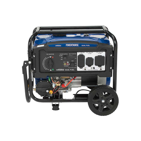 Powerhorse 6075716 Generator Dual Fuel 4500 Surge Watt Recoil Start
