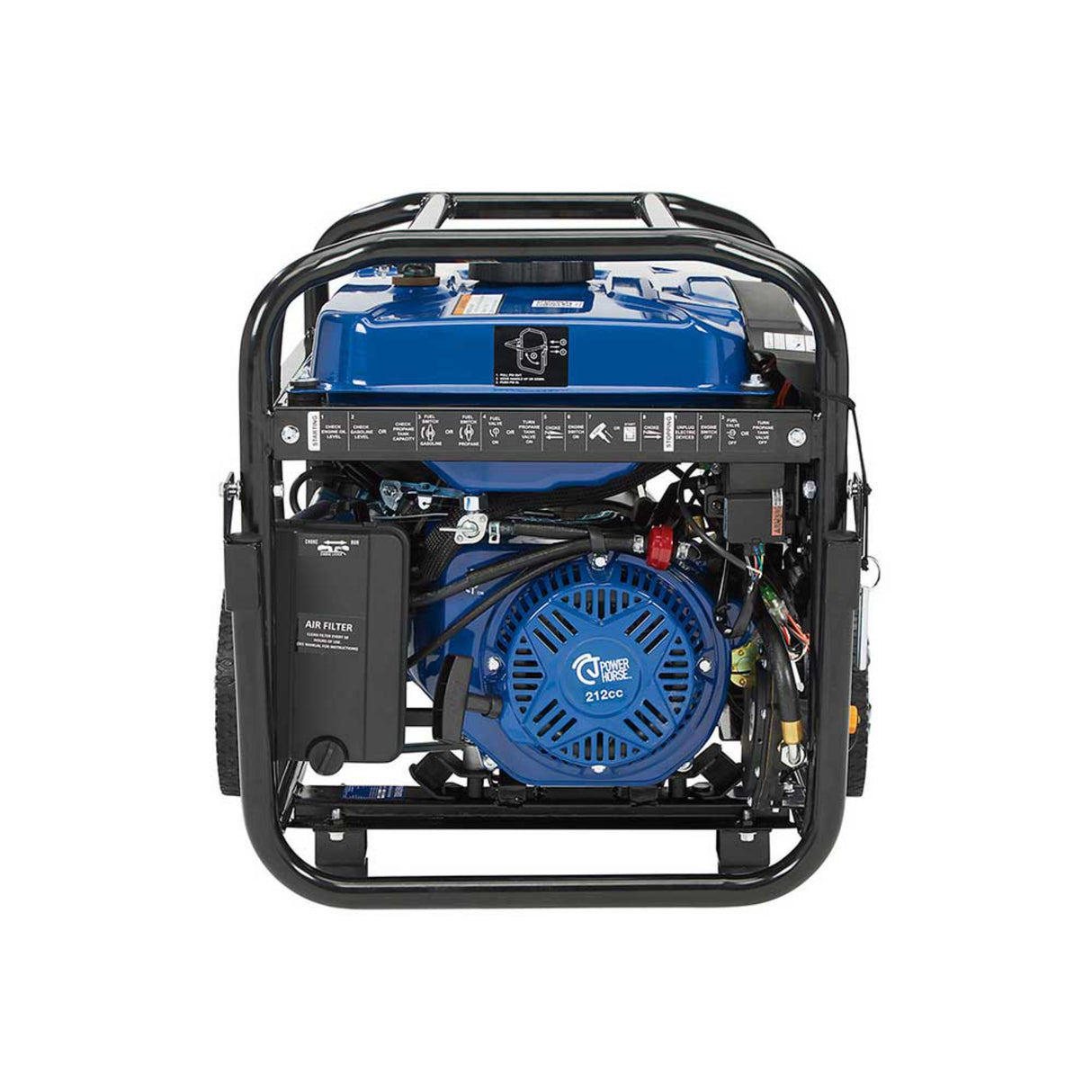 Powerhorse 6075716 Generator Dual Fuel 4500 Surge Watt Recoil Start