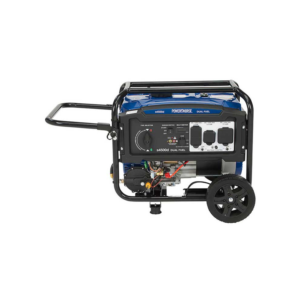 Powerhorse 6075716 Generator Dual Fuel 4500 Surge Watt Recoil Start