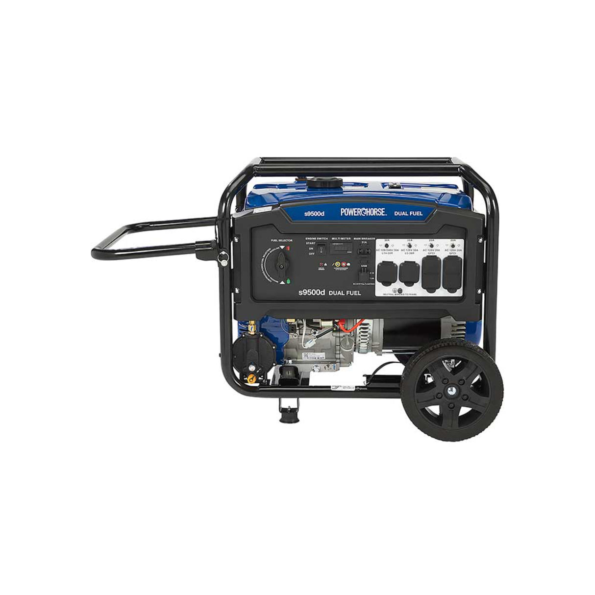 Powerhorse 6075652 Generator Dual Fuel 9,500 Surge Watt Electric Start