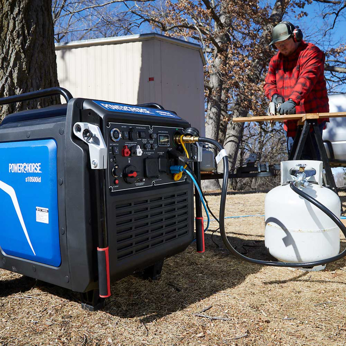 Powerhorse 6075661 Inverter Generator, Dual Fuel 10500 Surge Watts, 8300 Rated Watts