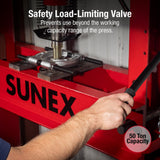 SUNEX 5750 50-Ton Manual Hydraulic Shop Press