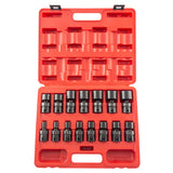 SUNEX 1/2" Drive SAE 12-Point Standard Universal Impact Socket Set, 15-Piece