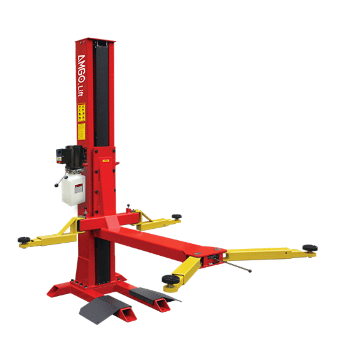 AMGO SL-7 Single Post Lift, 7,000 lb. Compact Bolt-Down Car Lift