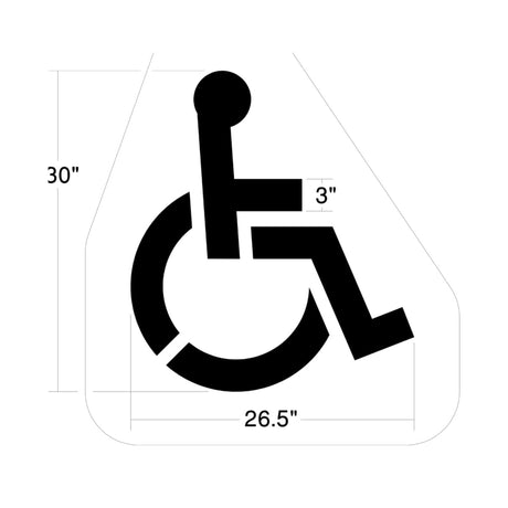 Newstripe Handicap Symbol Stencil