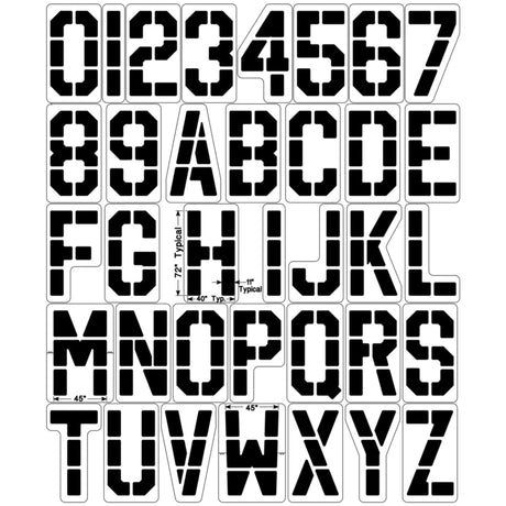 Newstripe 72″ Block Individual Letter Stencil