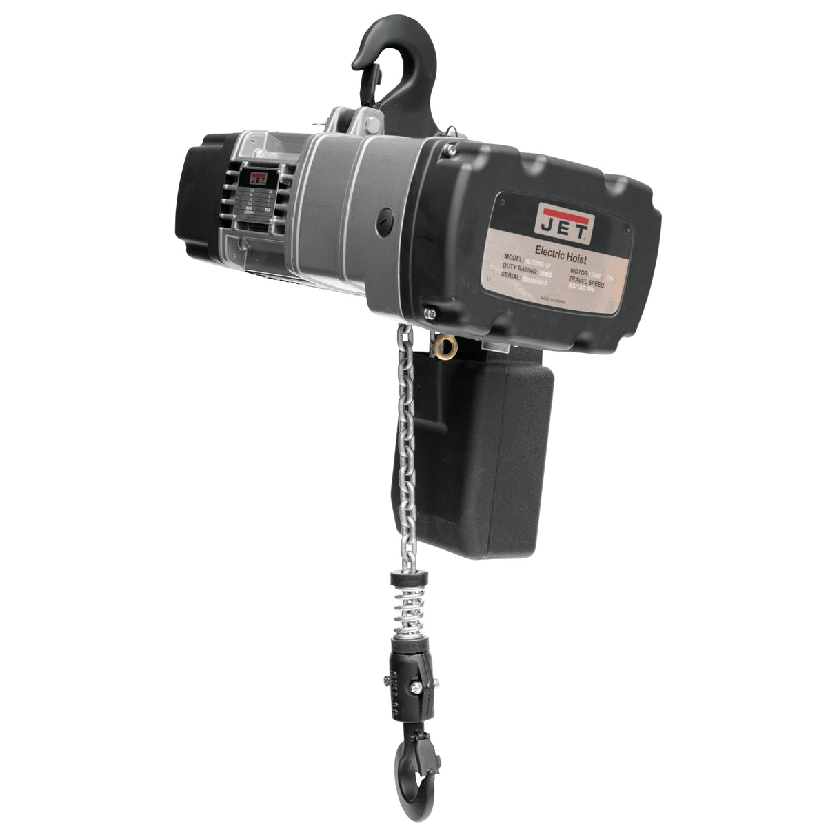 JET BLVS200-020 2-Ton Electric Chain Hoist, 1-Phase 120V, 20' Lift