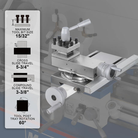 MechMaxx 11" x 30" Benchtop Metal Lathe with 2HP Brushless Motor