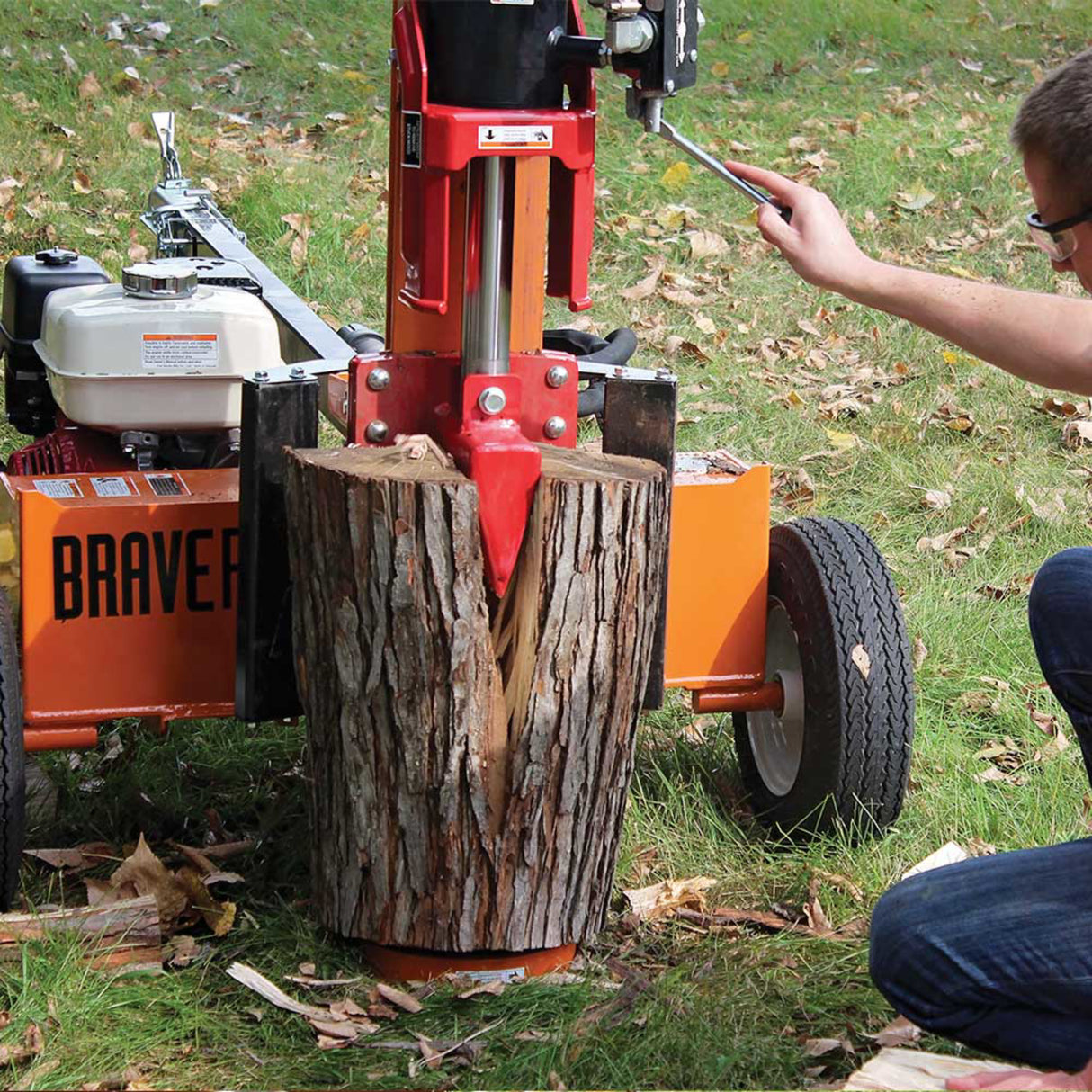 Brave 37-Ton Tow-Behind Log Splitter Honda GX270 Gas