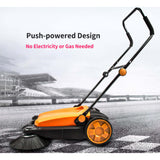 Sanitmax SM650 Manual Push Floor Sweeper 27.5" with Triple Brushes