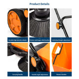 Sanitmax SM650 Manual Push Floor Sweeper 27.5" with Triple Brushes