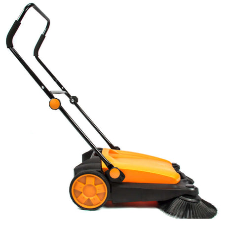 Sanitmax - SM650 Manual Push Floor Sanitmax - Sweeper 27.5" with Triple Brushes for Indoor & Outdoor Cleaning