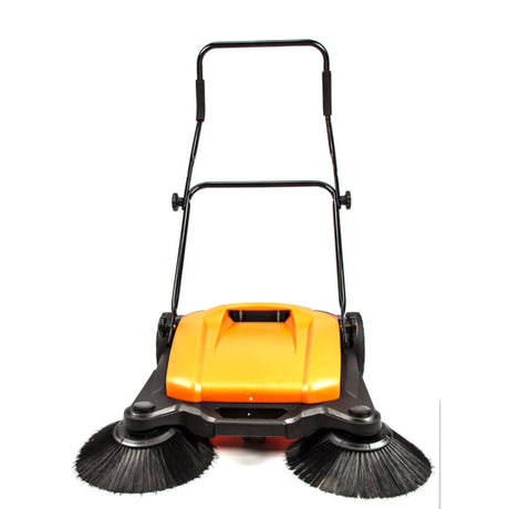 Sanitmax - SM650 Manual Push Floor Sanitmax - Sweeper 27.5" with Triple Brushes for Indoor & Outdoor Cleaning