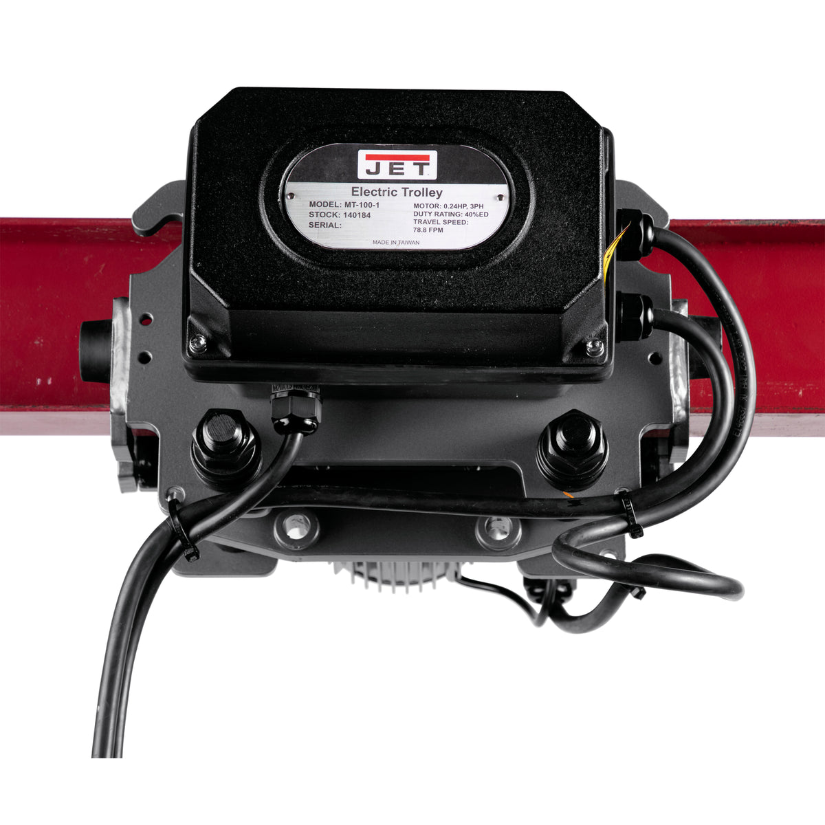 JET MT200-4 2-Ton Two-Speed Electric Trolley, 3-Phase 460V