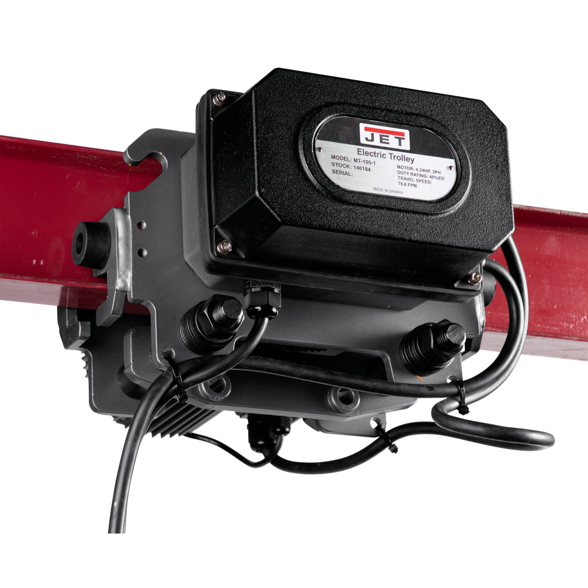 JET MT300-4 3-Ton Two-Speed Electric Trolley, 3-Phase 460V