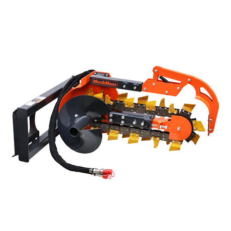 MechMaxx 28" Trencher Attachment for Skid Steer Loaders