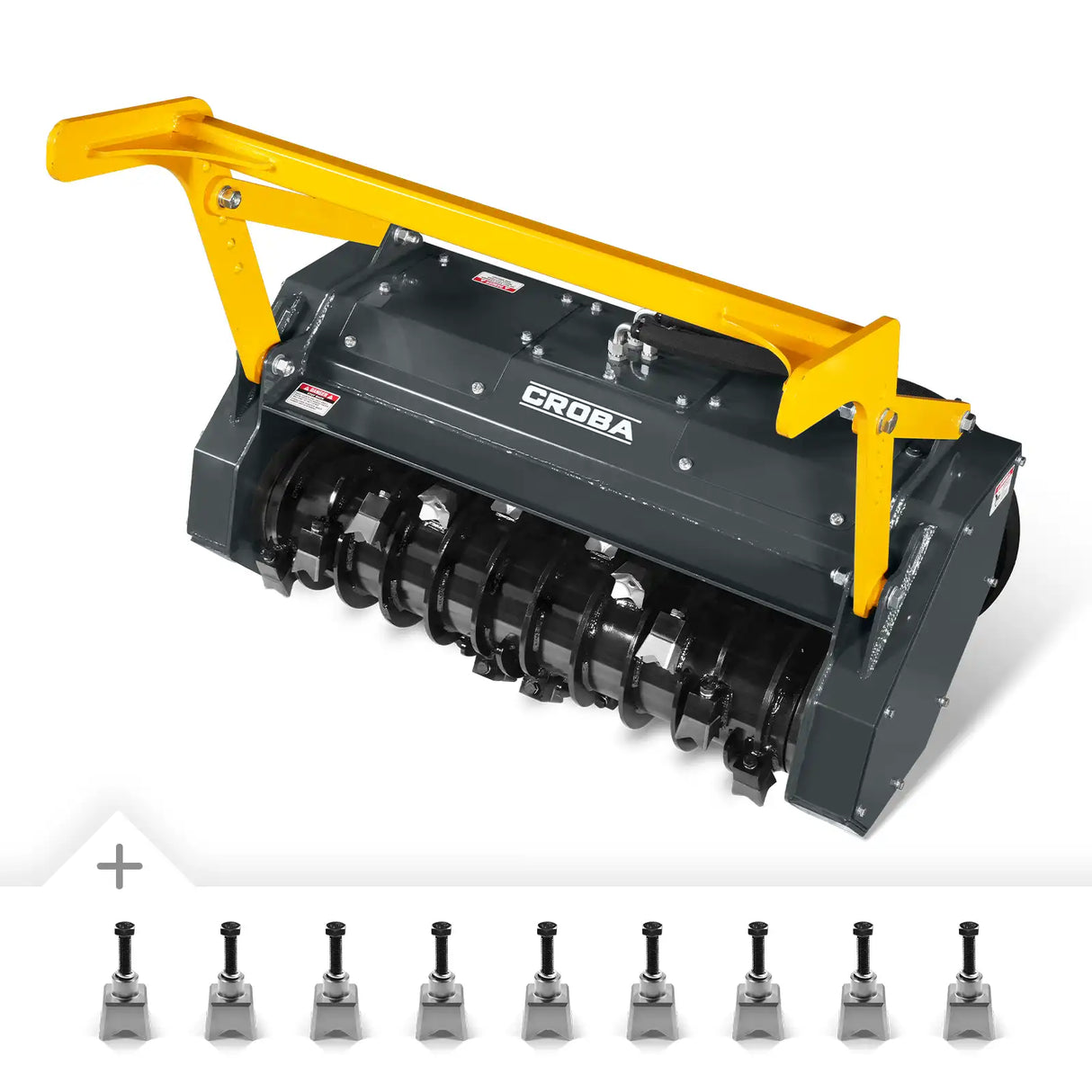 MechMaxx 37" Forestry Drum Mulcher Attachment for Mini Skid Steers