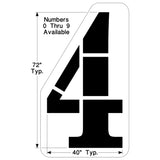 Newstripe Individual Replacement Numbers for 72″ Football Field Number Stencil Kit