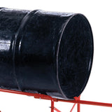 AFF 55-Gallon Steel Drum Cradle with 4 Wheels, 660-lb Capacity