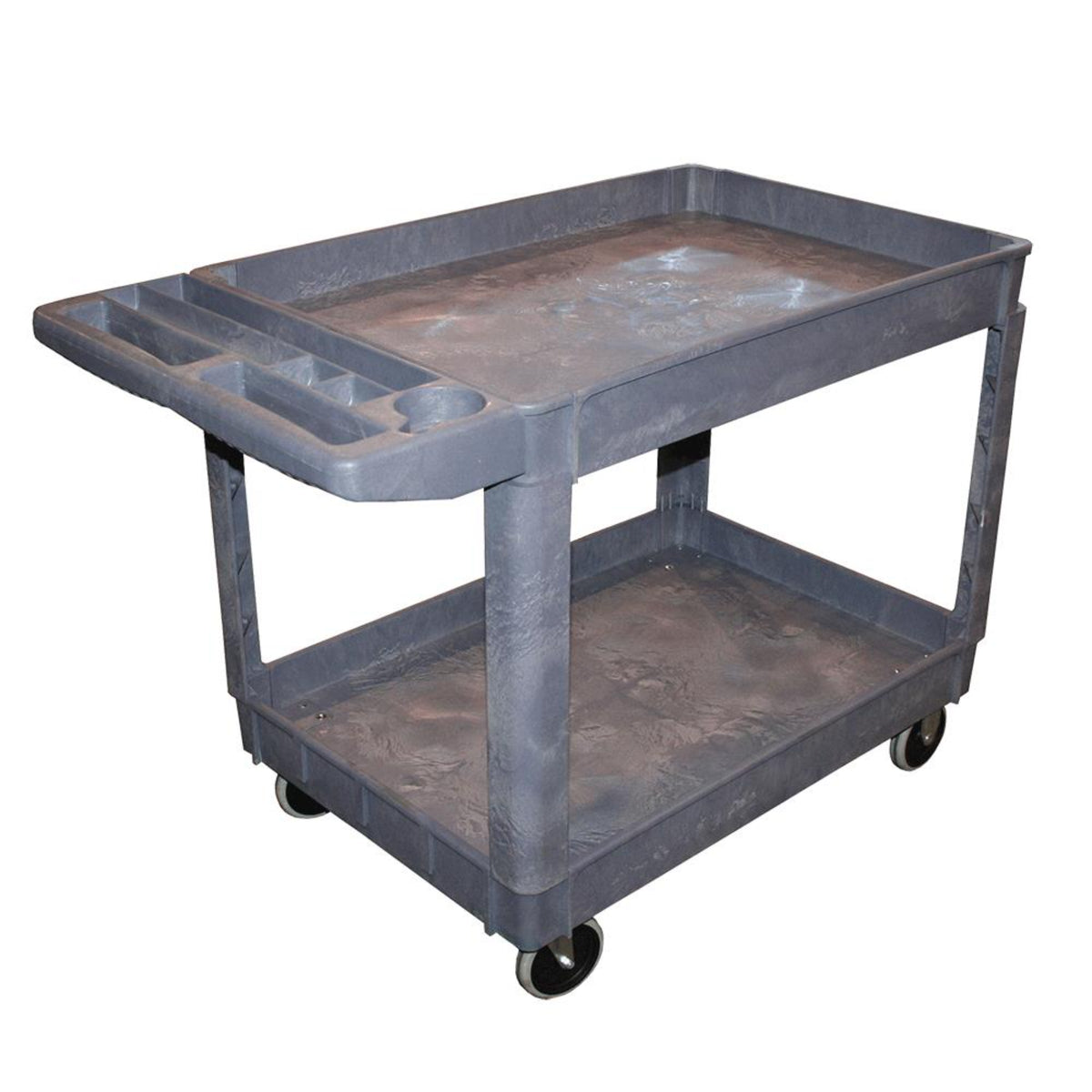 AFF Polypropylene Shop Cart with Tool Organizer Tray & Heavy-Duty Casters