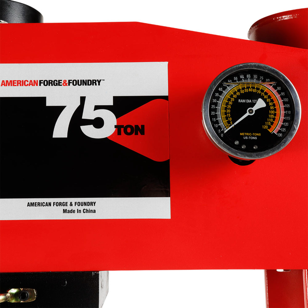 AFF 75-Ton Super-Duty Shop Press with Dual Air Motor & Cable Winch