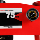 AFF 75-Ton Super-Duty Shop Press with Dual Air Motor & Cable Winch