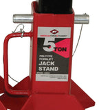 AFF 5-Ton Pin-Style Safety Stands, Pair with V-Shaped Saddles