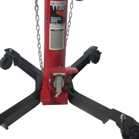 AFF 1,100-lb Manual Hydraulic Telescoping Transmission Jack with Adjustable Saddle
