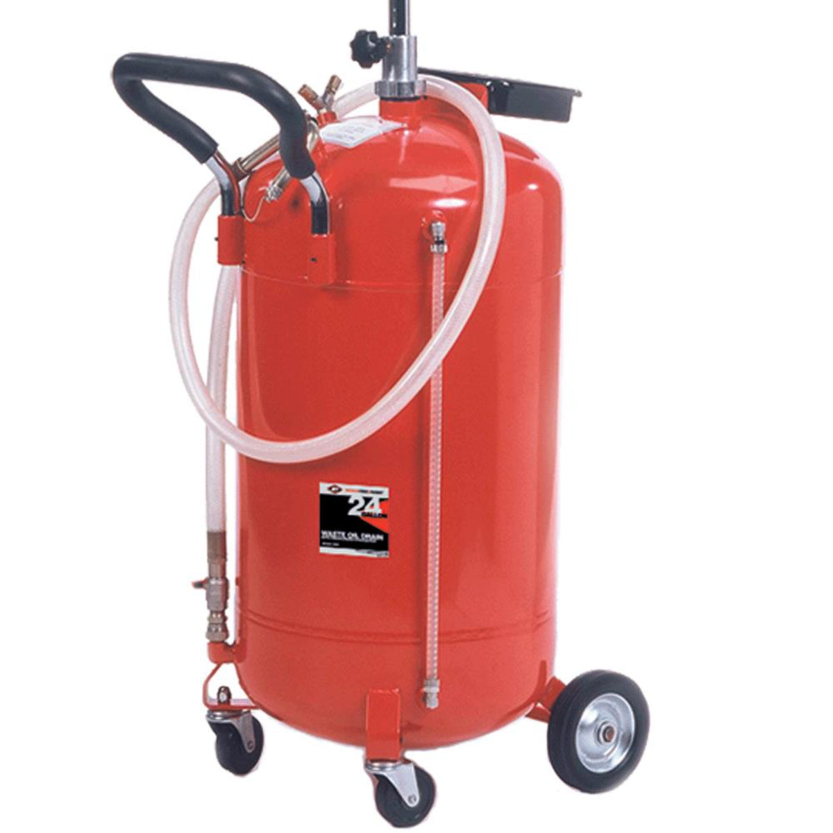 AFF 24-Gallon Waste Oil Drain with Pressurized Evacuator & 6' Drain Hose