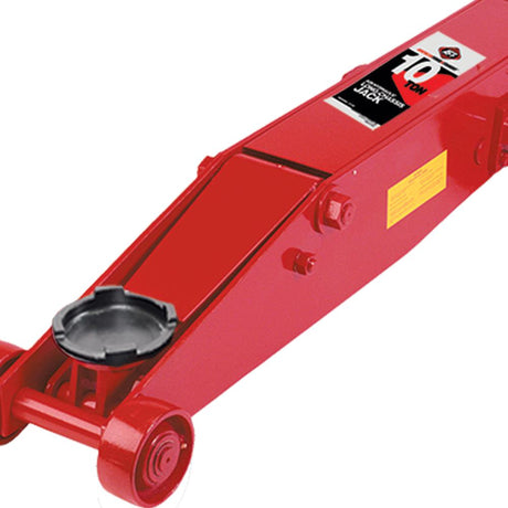 AFF 10-Ton Air/Hydraulic Long-Chassis Service Jack with Foot-Operated Pump