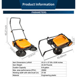 Sanitmax SM650 Manual Push Floor Sweeper 27.5" with Triple Brushes