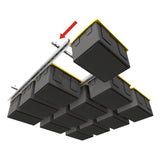 E-Z Garage Storage Tote Slide™ Pro — Overhead Ceiling Storage for 9 to 15 Totes