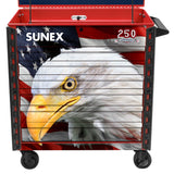 SUNEX American Eagle 250th 39" 6-Drawer Premium Service Cart, 600 lb