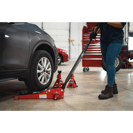 AFF 2-Ton Low-Profile Heavy-Duty Floor Jack with Twin Hydraulic System